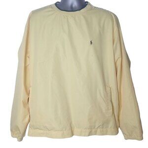 Polo Golf Ralph Lauren Men's Pullover Windbreaker Jacket‎ Yellow VTG 90s XL